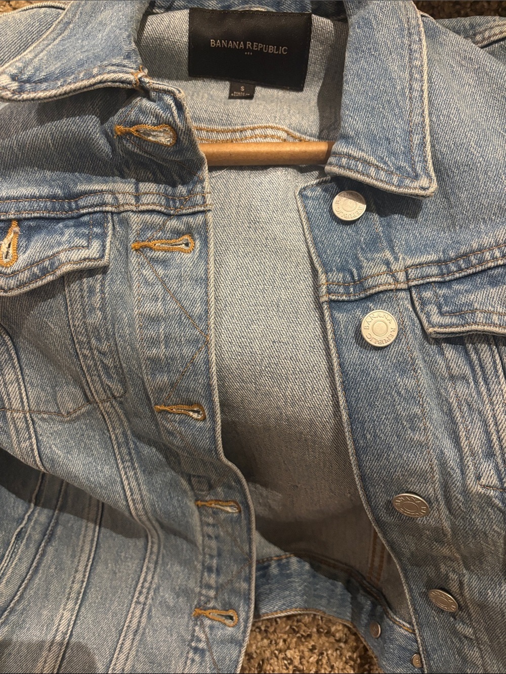 Banana Republic Light Blue Denim Jacket size S - Picture 7 of 10